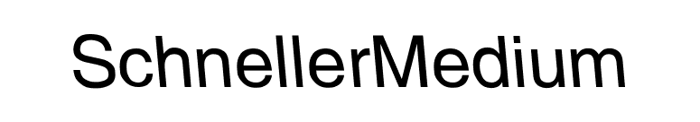 SchnellerMedium font preview