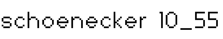 schoenecker 10_55 font preview