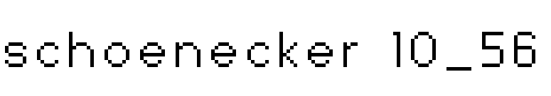 schoenecker 10_56 font preview