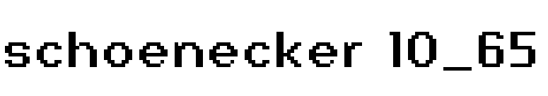 schoenecker 10_65 font preview