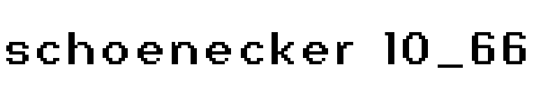 schoenecker 10_66 font preview