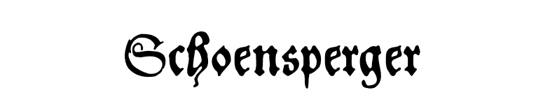 Schoensperger font preview