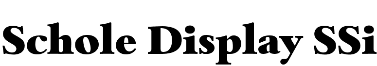 Schole Display SSi font preview