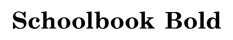 Schoolbook Bold font preview
