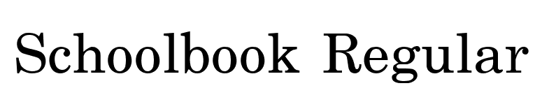 Schoolbook Regular font preview