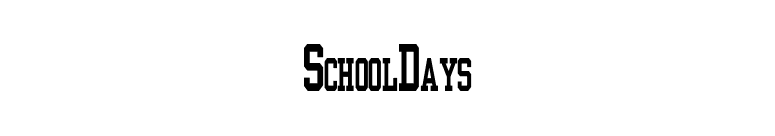 SchoolDays font preview
