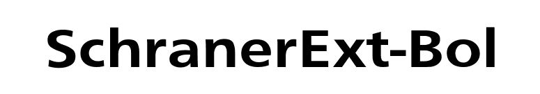 SchranerExt-Bol font preview