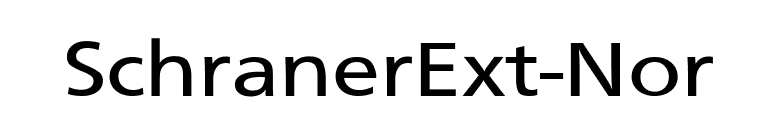 SchranerExt-Nor font preview