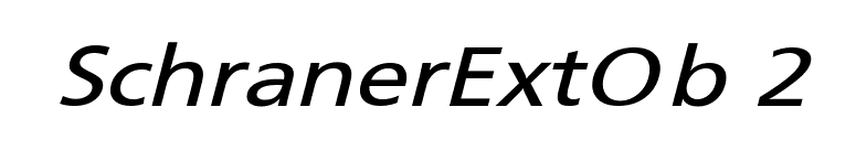 SchranerExtOb 2 font preview