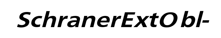 SchranerExtObl- font preview