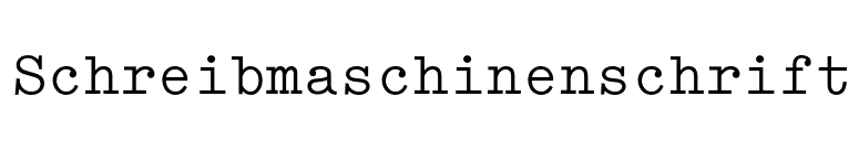 Schreibmaschinenschrift font preview