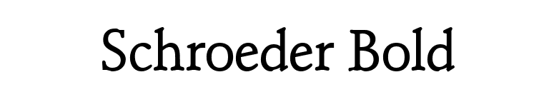 Schroeder Bold font preview
