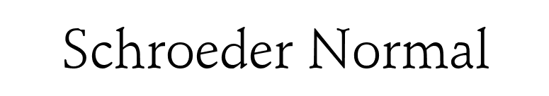 Schroeder Normal font preview