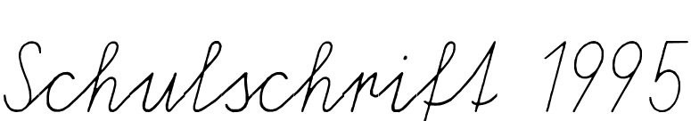Schulschrift 1995 font preview