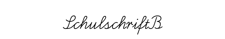 SchulschriftB font preview