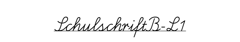 SchulschriftB-L1 font preview