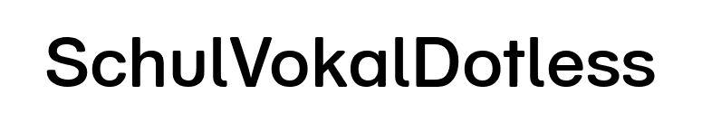SchulVokalDotless font preview