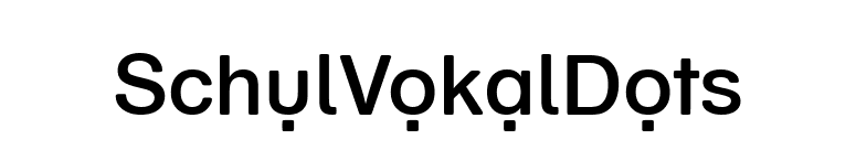 SchulVokalDots font preview