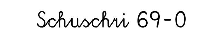 Schuschri 69-0 font preview