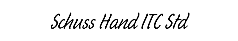 Schuss Hand ITC Std font preview