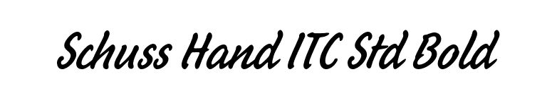 Schuss Hand ITC Std Bold font preview