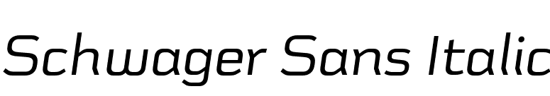Schwager Sans Italic font preview