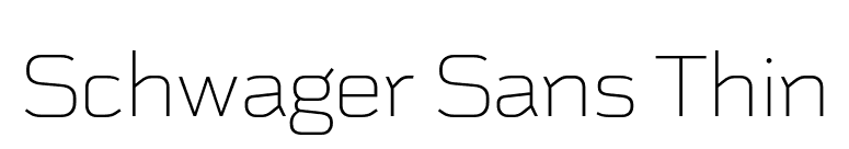 Schwager Sans Thin font preview