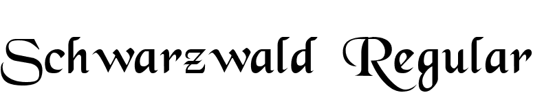Schwarzwald Regular font preview