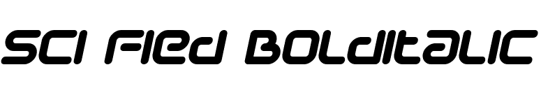 Sci Fied BoldItalic font preview