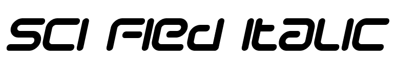 Sci Fied Italic font preview