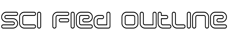 Sci Fied Outline font preview