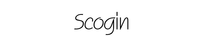 Scogin font preview