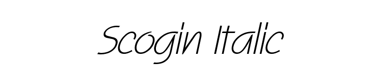 Scogin Italic font preview