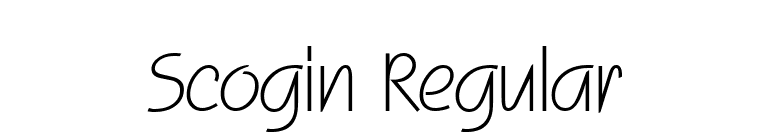 Scogin Regular font preview