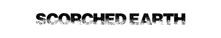 Scorched Earth font preview
