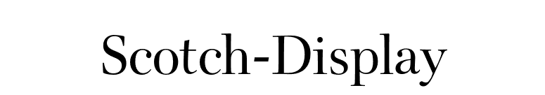 Scotch-Display font preview