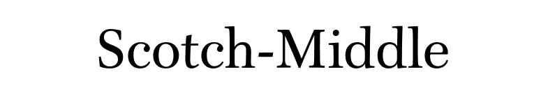 Scotch-Middle font preview