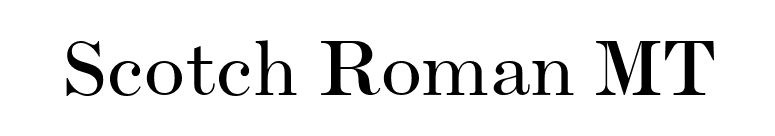 Scotch Roman MT font preview