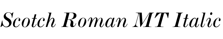 Scotch Roman MT Italic font preview