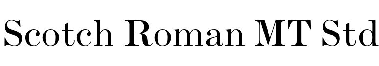 Scotch Roman MT Std font preview