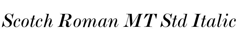 Scotch Roman MT Std Italic font preview