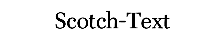 Scotch-Text font preview
