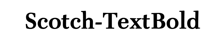 Scotch-TextBold font preview