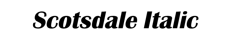 Scotsdale Italic font preview