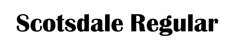 Scotsdale Regular font preview