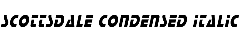 Scottsdale Condensed Italic font preview