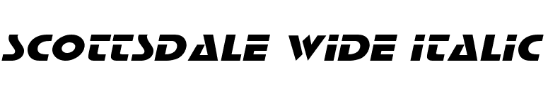 Scottsdale Wide Italic font preview