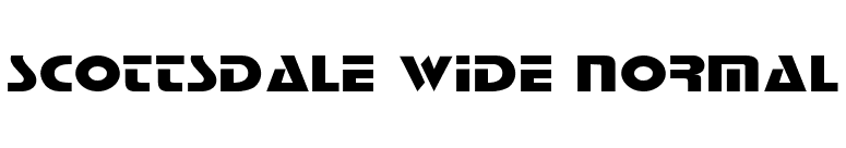 Scottsdale Wide Normal font preview