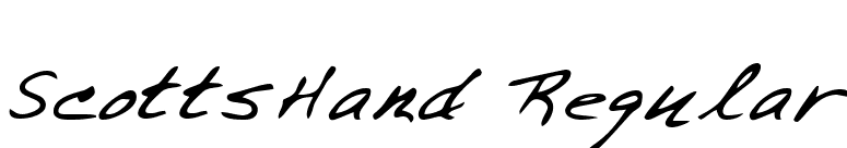 ScottsHand Regular font preview