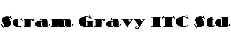 Scram Gravy ITC Std font preview